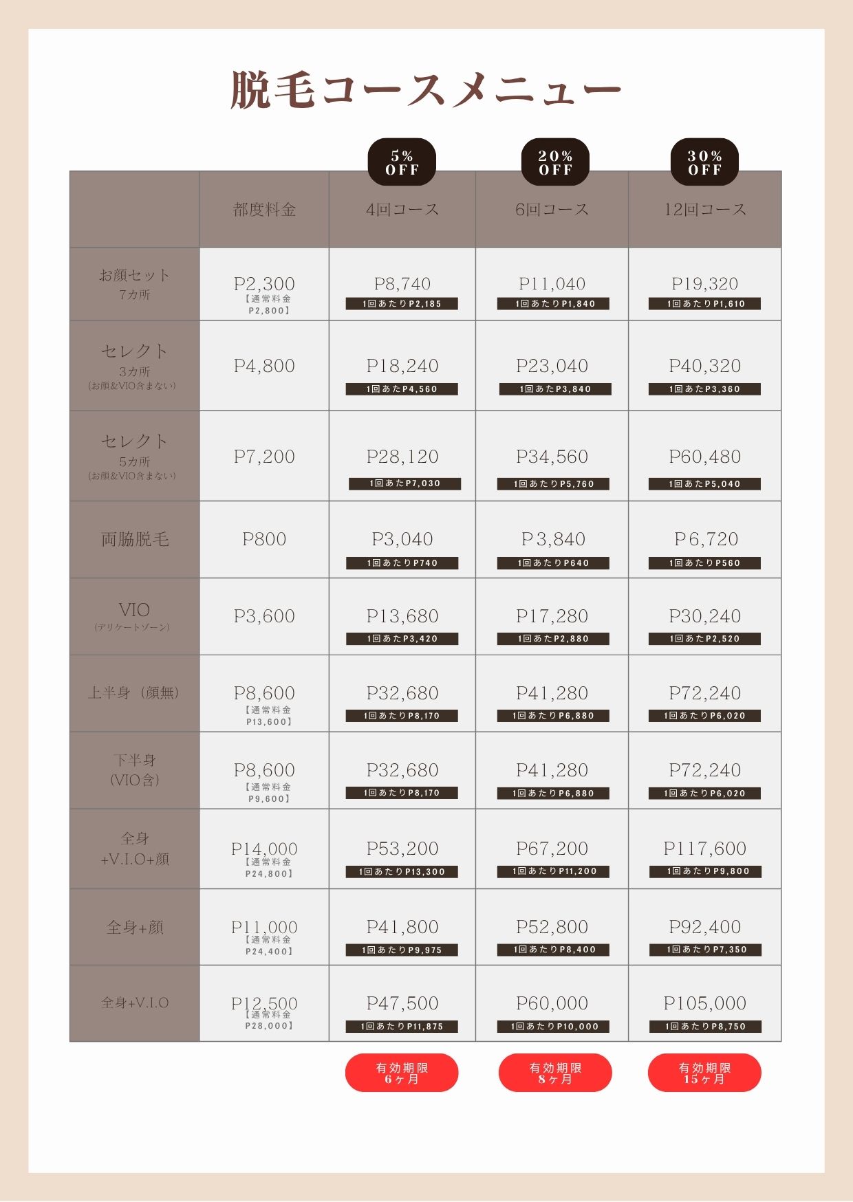 女性向けコース